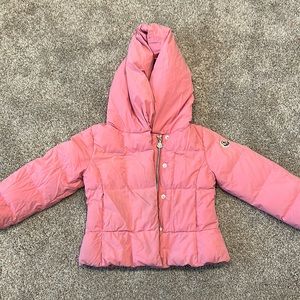 Little girls pink Moncler puffer jacket size 4 (104cm)